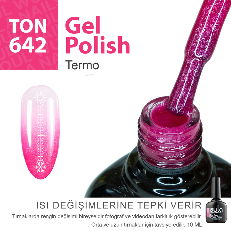 Kalıcı Oje Nailsoul Termo Simli 10ml Ton 642