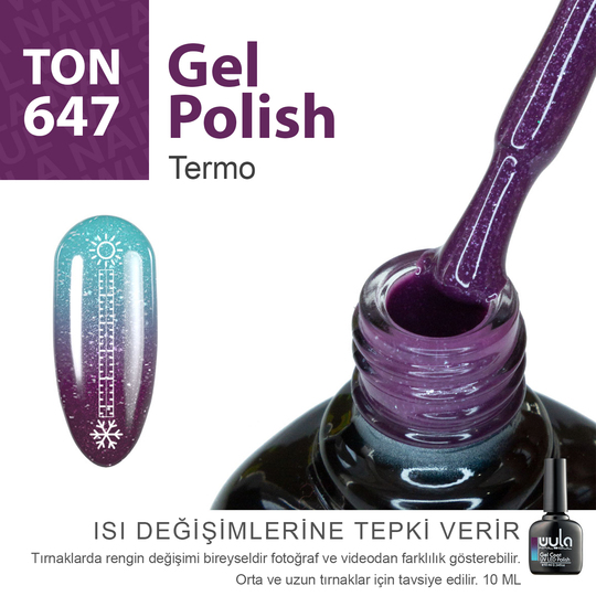 Kalıcı Oje Nailsoul Termo Simli 10ml Ton 647